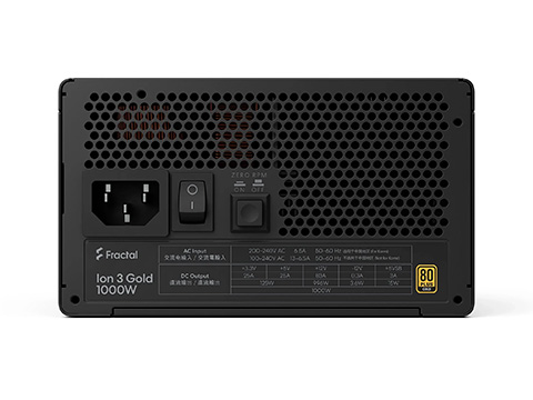 Fractal Designの80PLUS GOLD電源「Ion 3 Gold 1000W」が入荷、PCIe