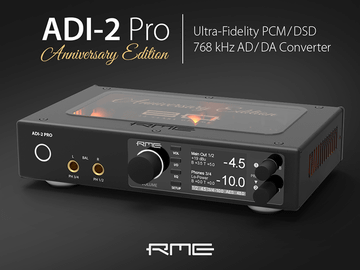 RME 20周年の黒い「ADI-2 Pro」。DSD 11.2MHz対応DAC/ADC搭載、足もHi