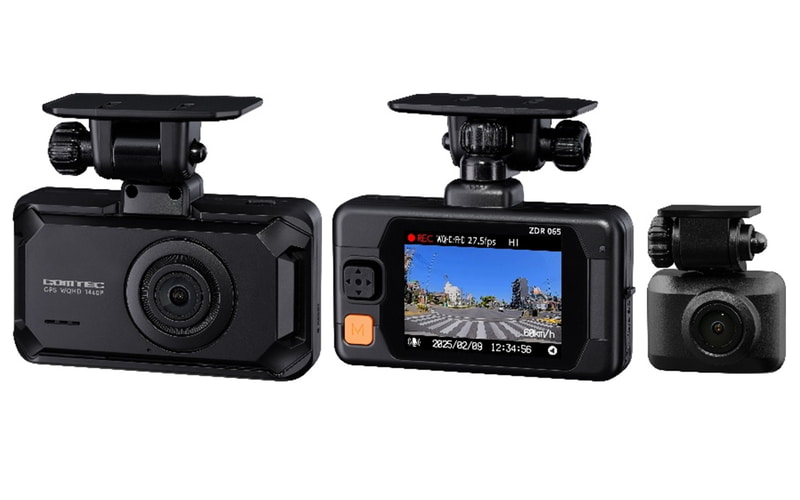 コムテック、前後2カメラドライブレコーダー「ZDR065」 新たに