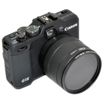 キヤノンPowerShot G16/G15でフィルターとコンバージョンレンズが両方