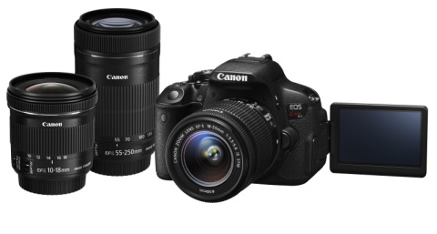 キヤノンEOS Kiss X7iに、広角・標準・望遠の「トリプルズームキット