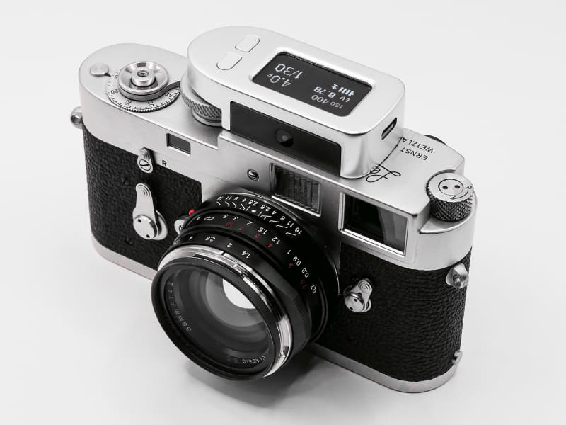 M型ライカのシャッターダイヤルと連動する露出計 - デジカメ Watch