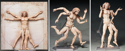 テーブル美術館シリーズ「figma ウィトルウィウス的人体図」、「figma