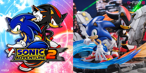 ソニックアドベンチャー2」より主人公2人を再現したフィギュアが「S
