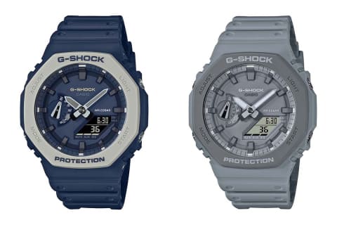 G-SHOCK、アースカラートーンシリーズ。定番のスクエアと二重成形