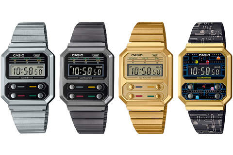 カシオ往年のデジタルウォッチ復刻。パックマンコラボも - Impress Watch