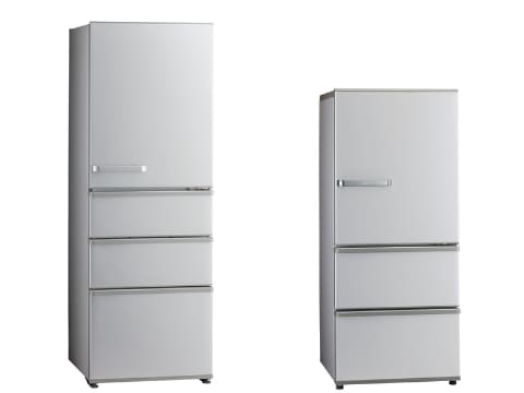 アクア、省エネ性が向上した冷凍冷蔵庫。中央2段が冷凍室に - 家電 Watch