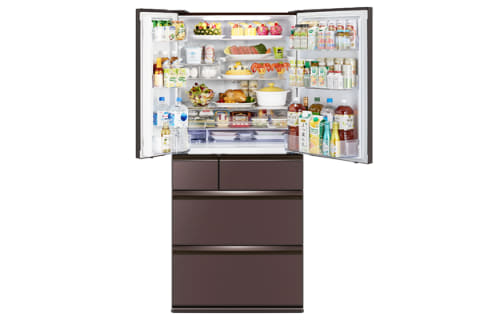 三菱、冷凍庫が真ん中の大容量冷蔵庫。AIで買い物タイミング予測