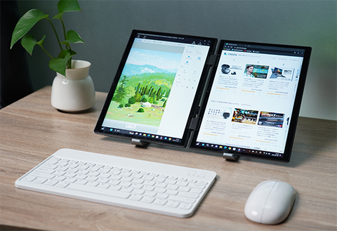 10.5型液晶×2枚のノートPC。Intel N95搭載で6万円台から - PC Watch