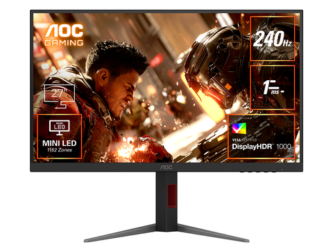 240Hz対応から量子ドットミニLED搭載まで、AOCがゲーミングモニター7