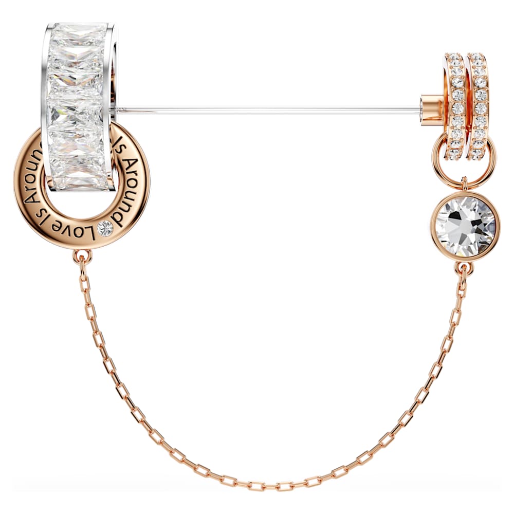 Connexus ブローチ, ミックスカット, `Love is around`, ホワイト