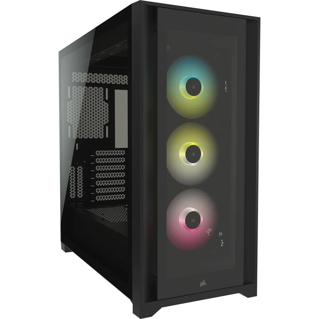 iCUE 5000X RGB Tempered Glass Mid-Tower ATX PC Smart Case — Black