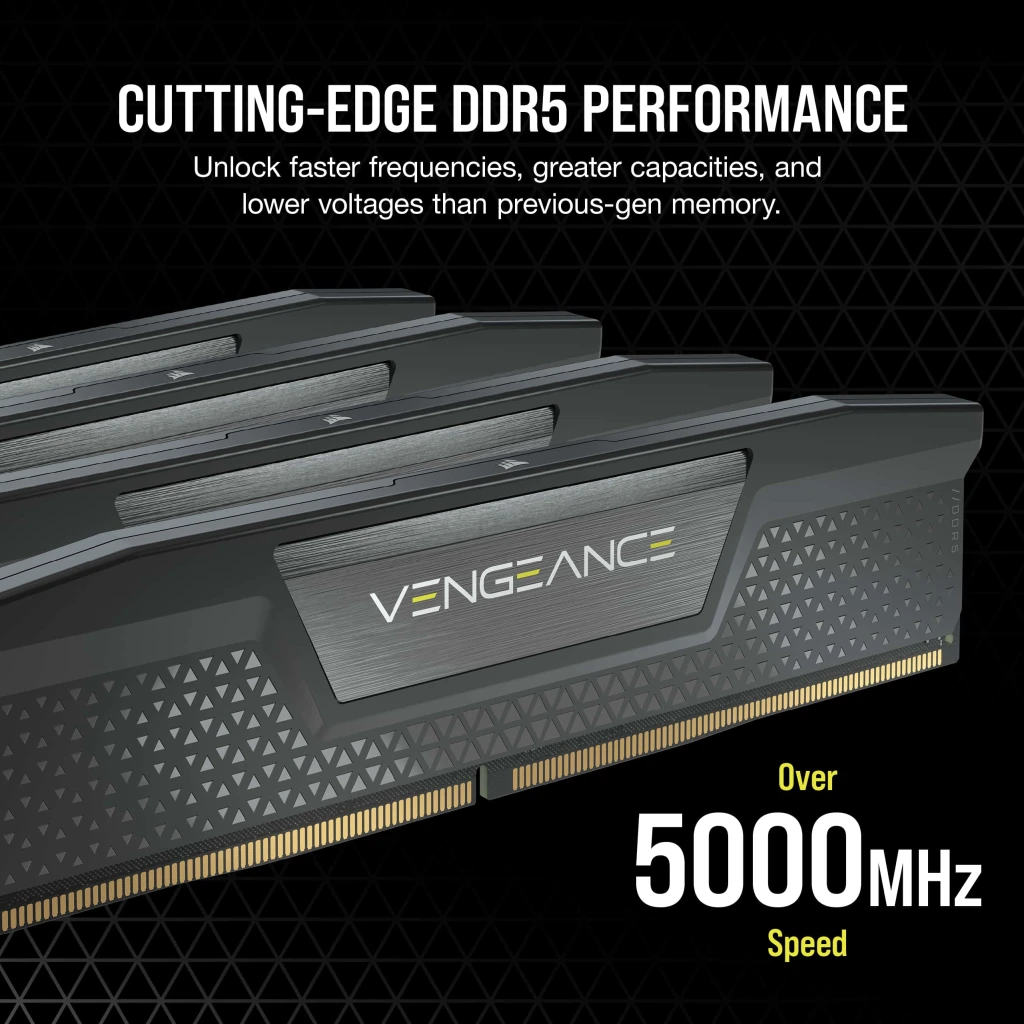 VENGEANCE® 32GB (1x32GB) DDR5 DRAM 5600MHz C40 Memory Kit — Black