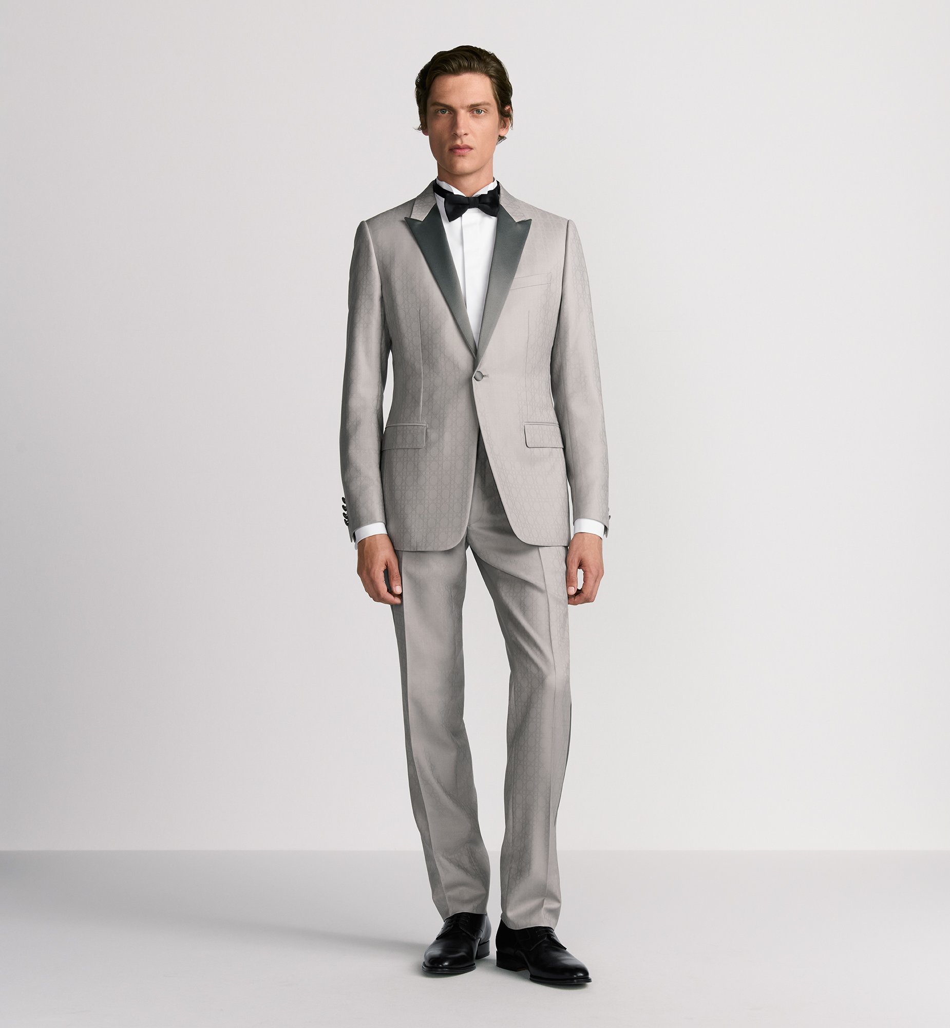 Tuxedo Black Virgin Wool and Silk Cannage Jacquard | DIOR