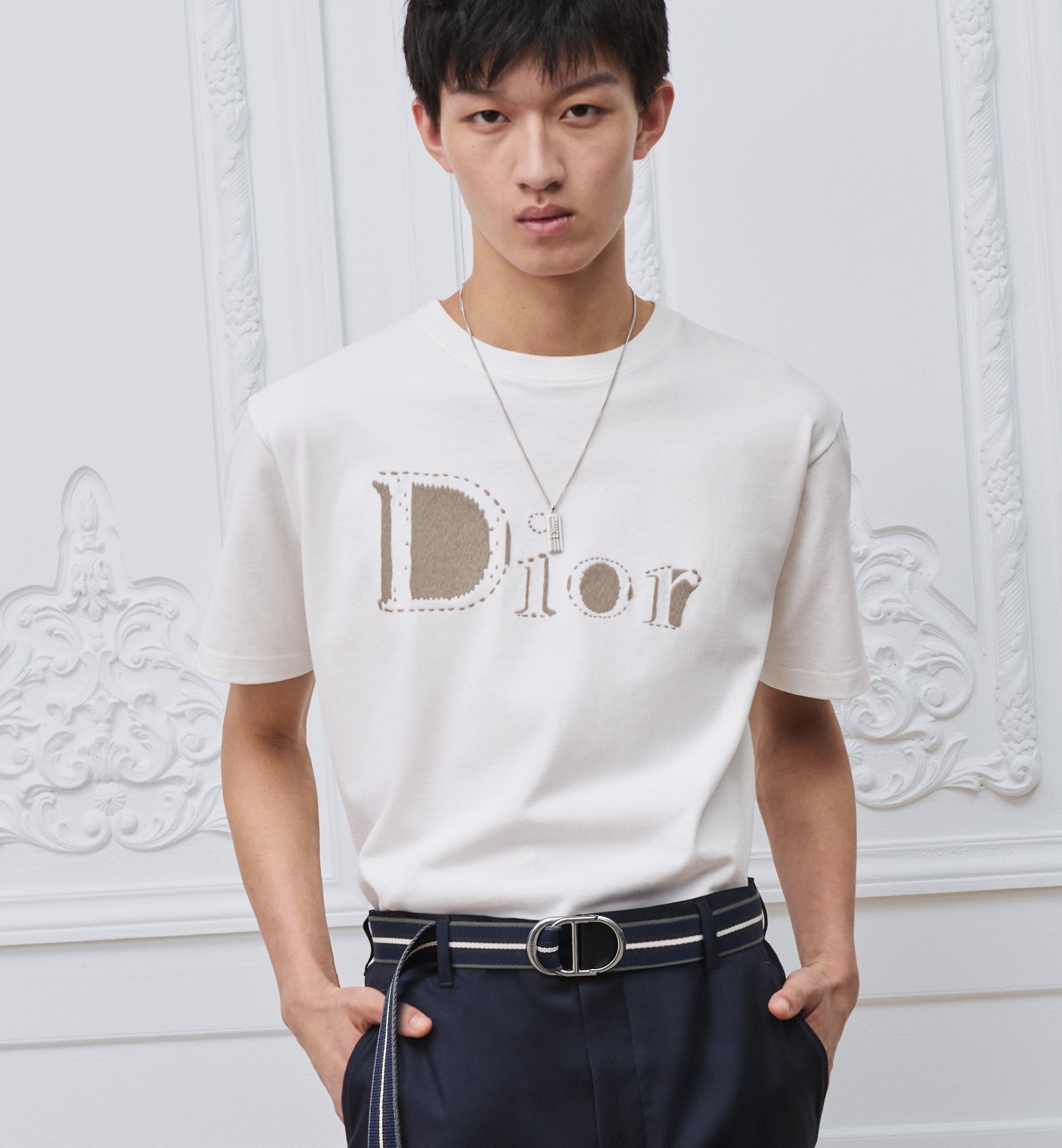 Dior Reverse T-Shirt, Relaxed Fit White Cotton Jersey | DIOR