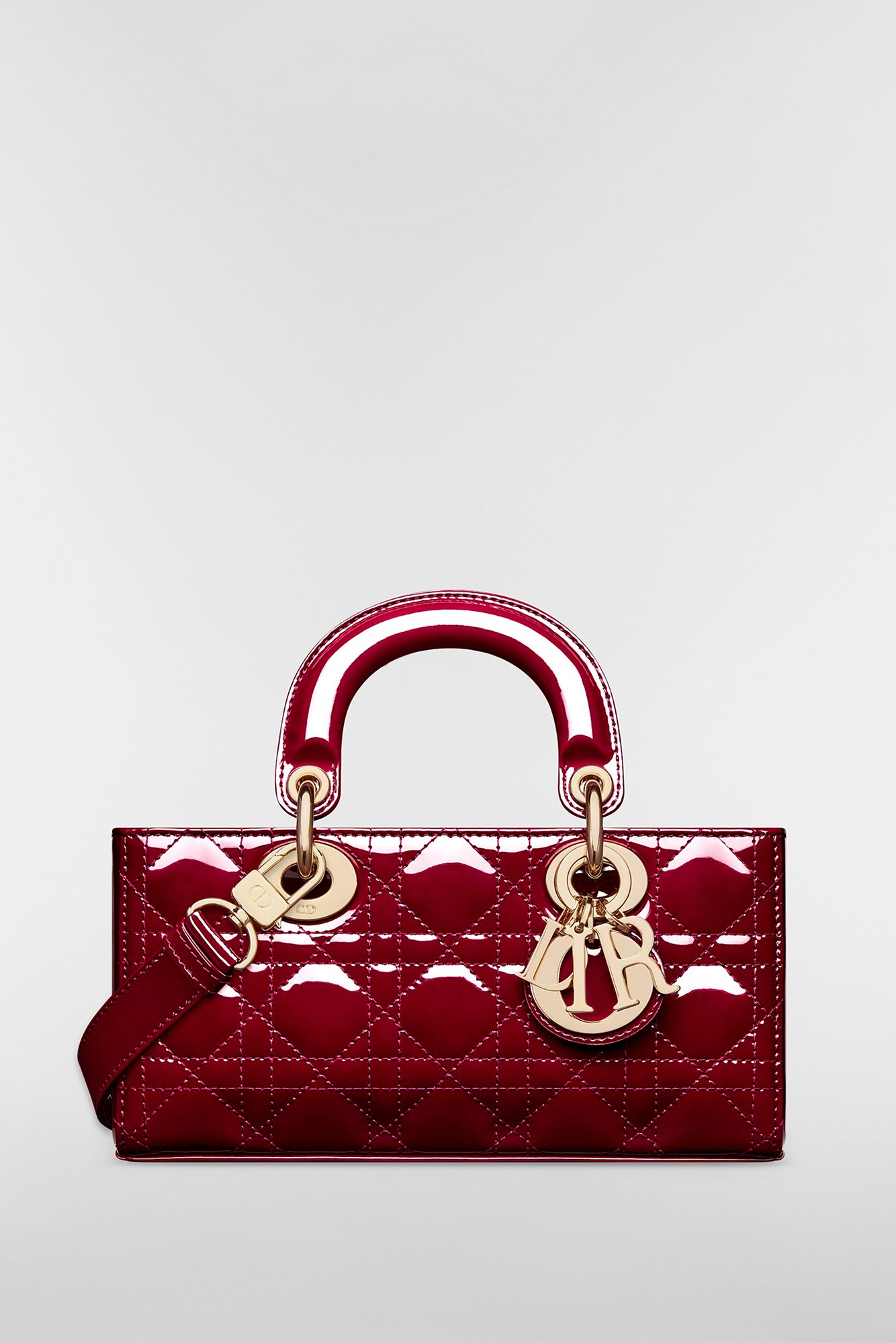 Mini Lady Dior Bag Cherry Red Patent Cannage Calfskin | DIOR