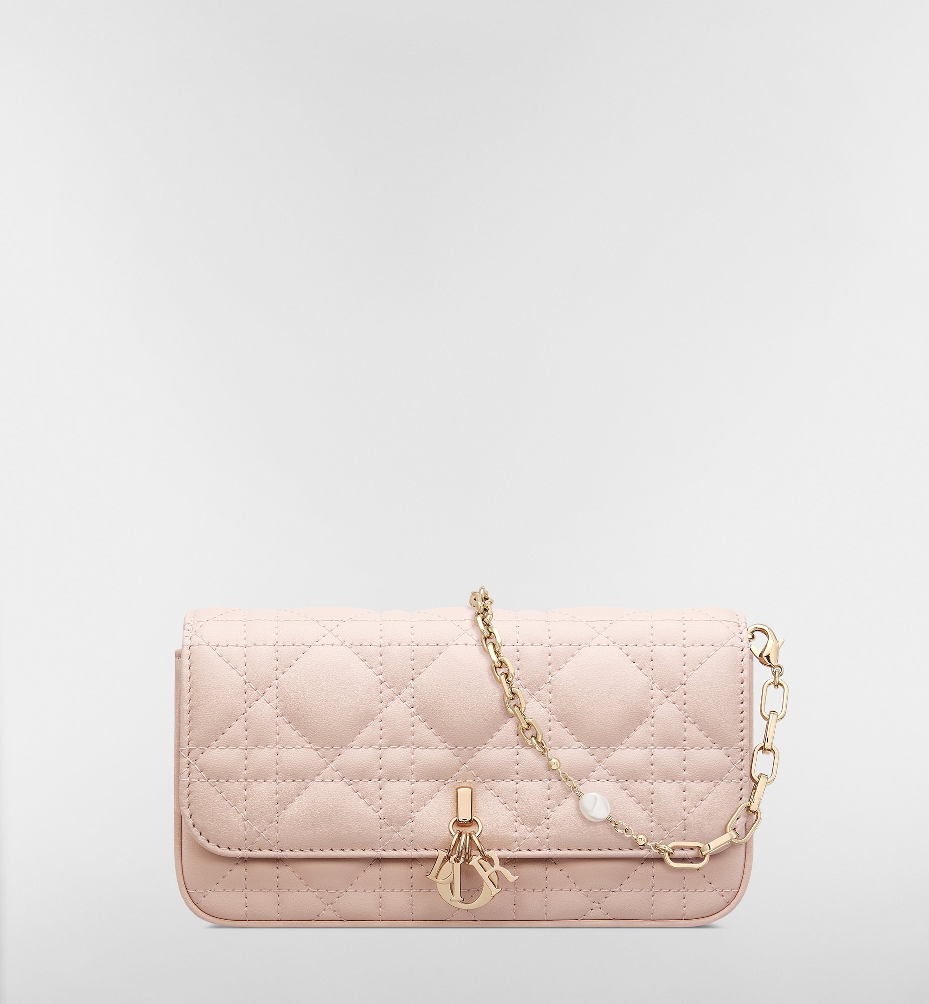 My Dior - Dior Talk Phone Pouch Latte Cannage Lambskin | DIOR