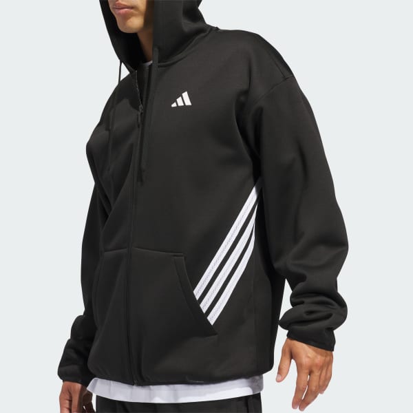 ADIDAS CRAZY WARM FULLZIP HOODIE - Black | Free Shipping with adiClub