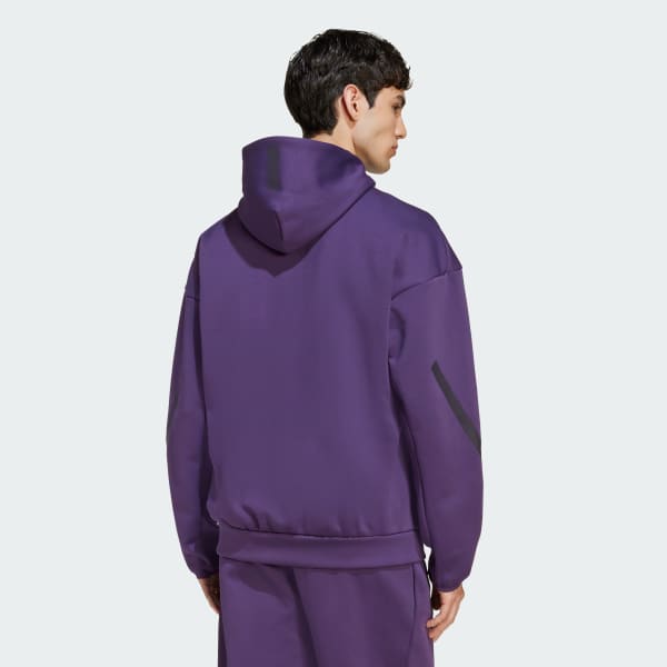 adidas Z.N.E. Full-Zip Hooded Track Jacket - Purple | Free