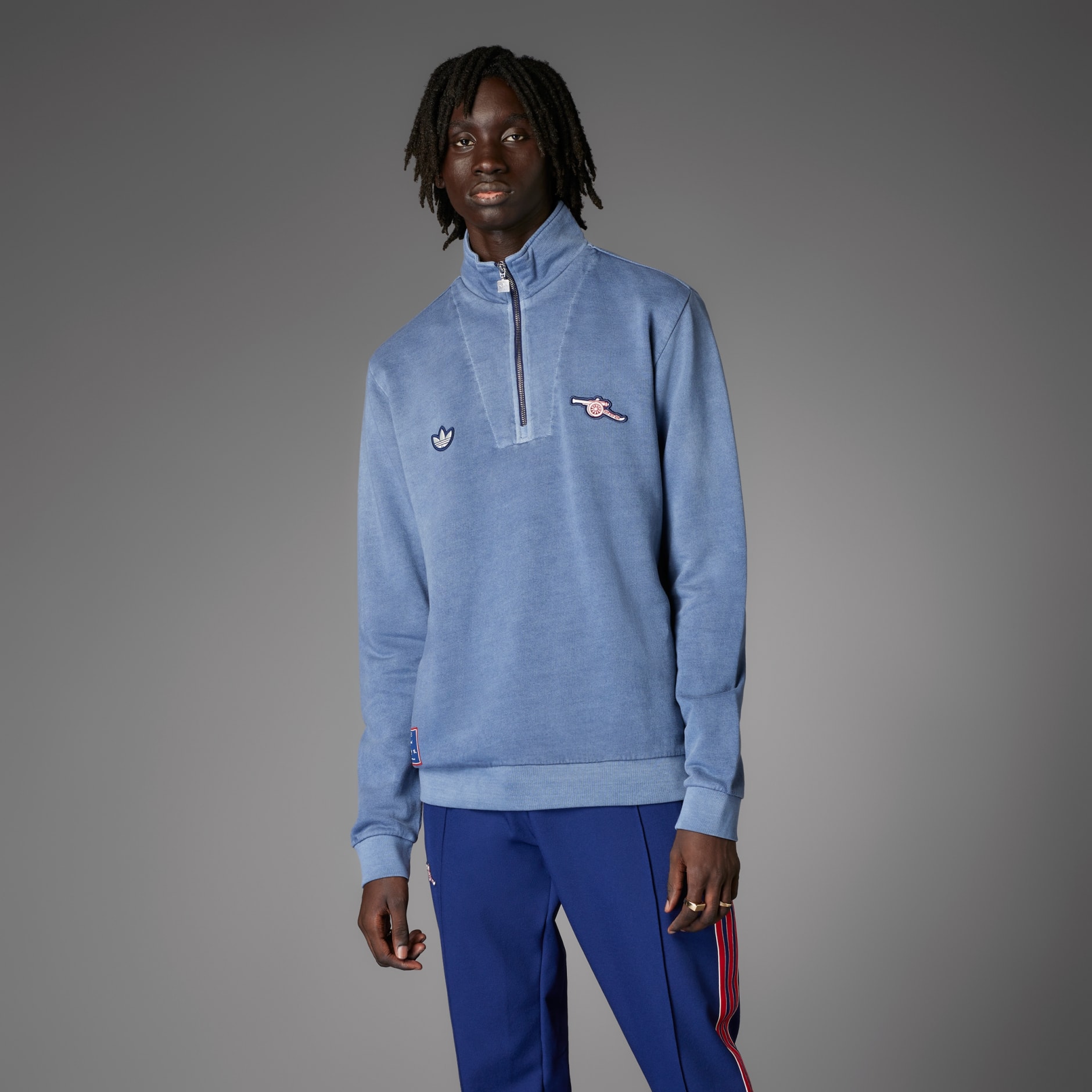 Sweatshirts - Arsenal Terrace Icons Half-Zip Top - Blue | adidas Oman