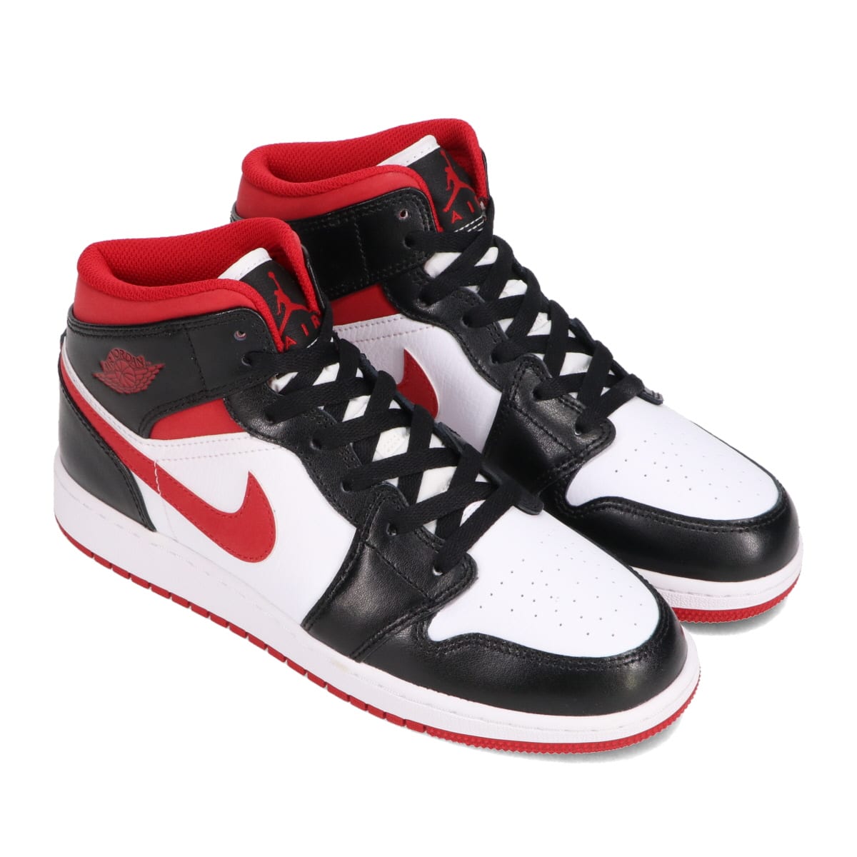 JORDAN BRAND AIR JORDAN 1 MID GS WHITE/GYM RED-BLACK 21SU-I