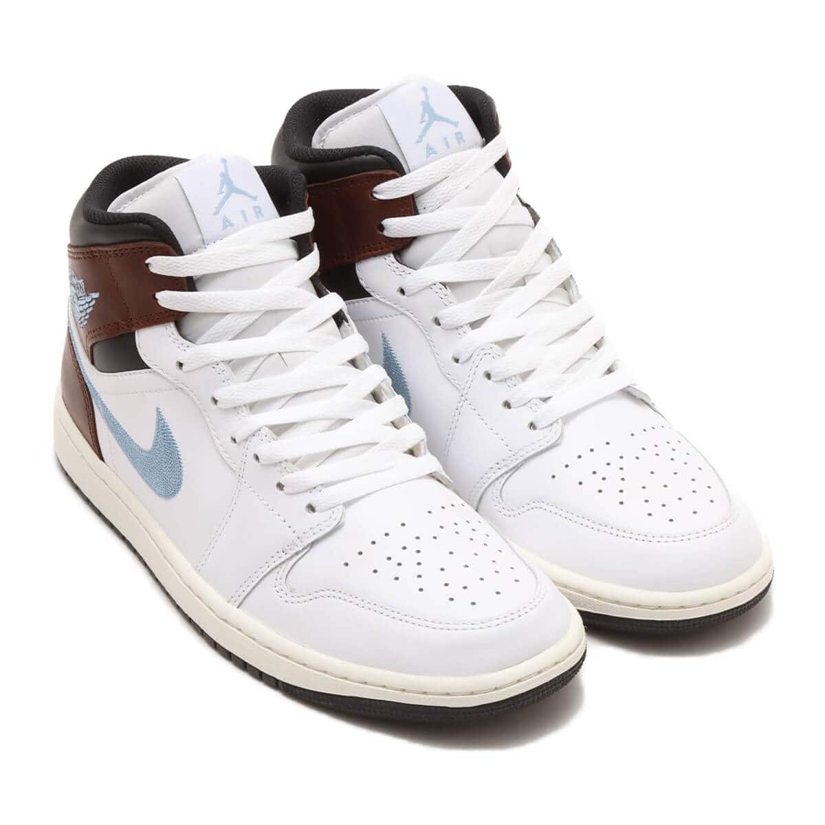 JORDAN BRAND AIR JORDAN 1 MID SE WHITE/BLUE GREY-BLACK-SAIL