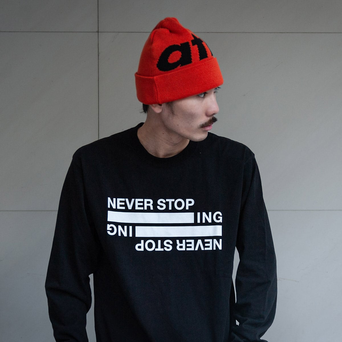 THE NORTH FACE L/S NEVER STOP ING Tee ブラック（ザ・ノース