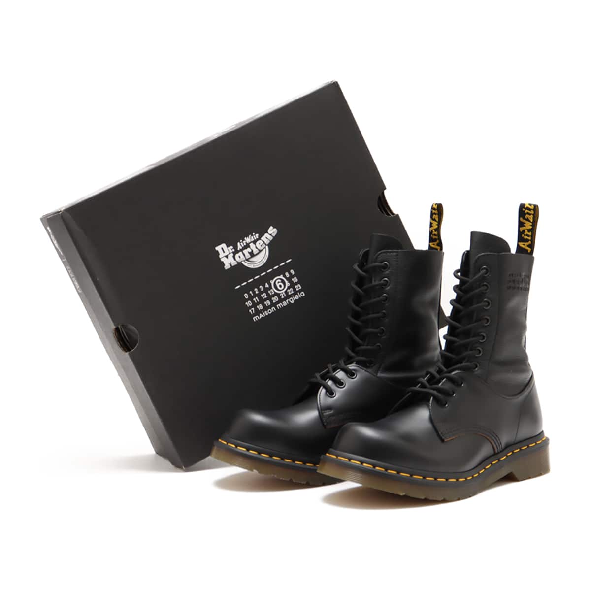 MM6 x Dr. Martens 10 EYE - TWISTED AND REIMAGINED Black/Black