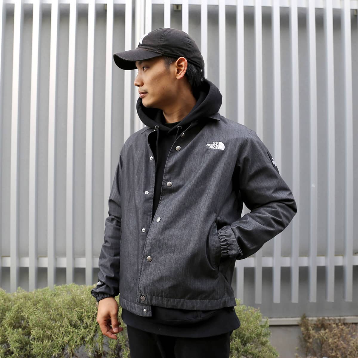 THE NORTH FACE GTX DENIM COACH JACKET NYLON BLACK DENIM 21FW-I（ザ