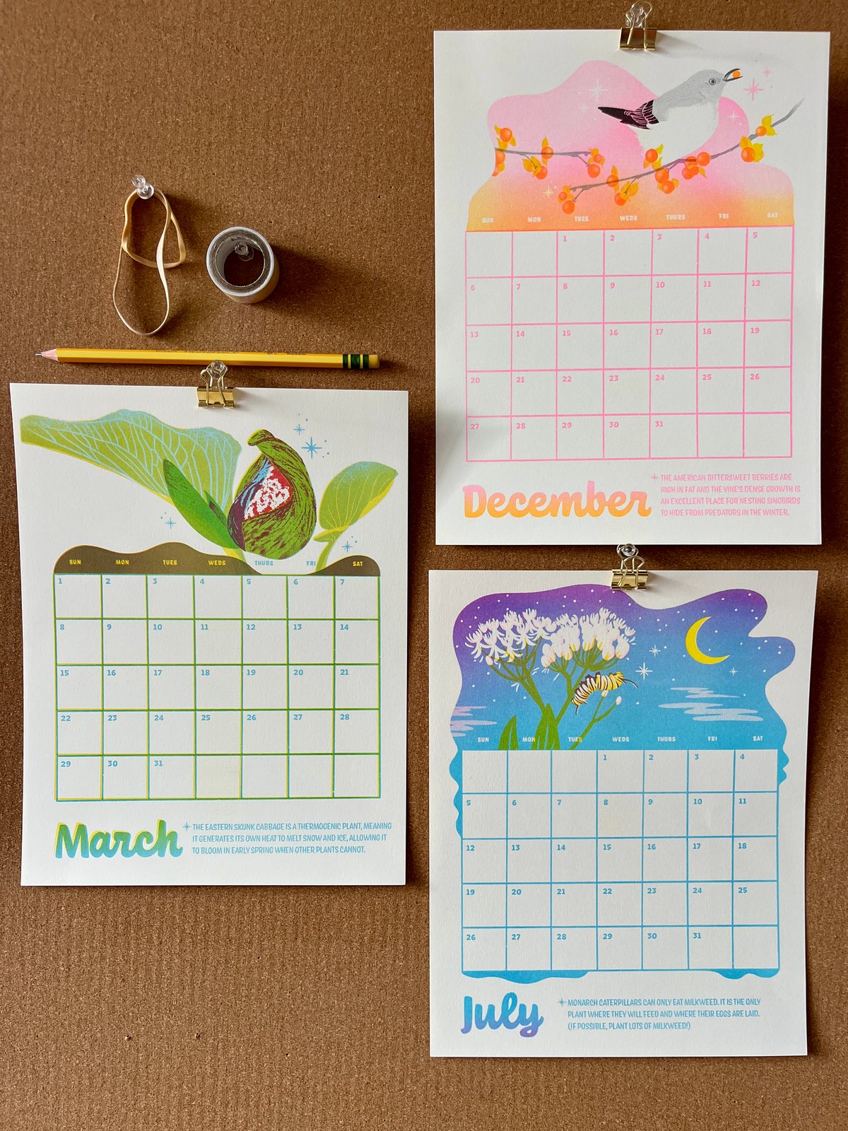 2026 Risograph Calendar | kimperly