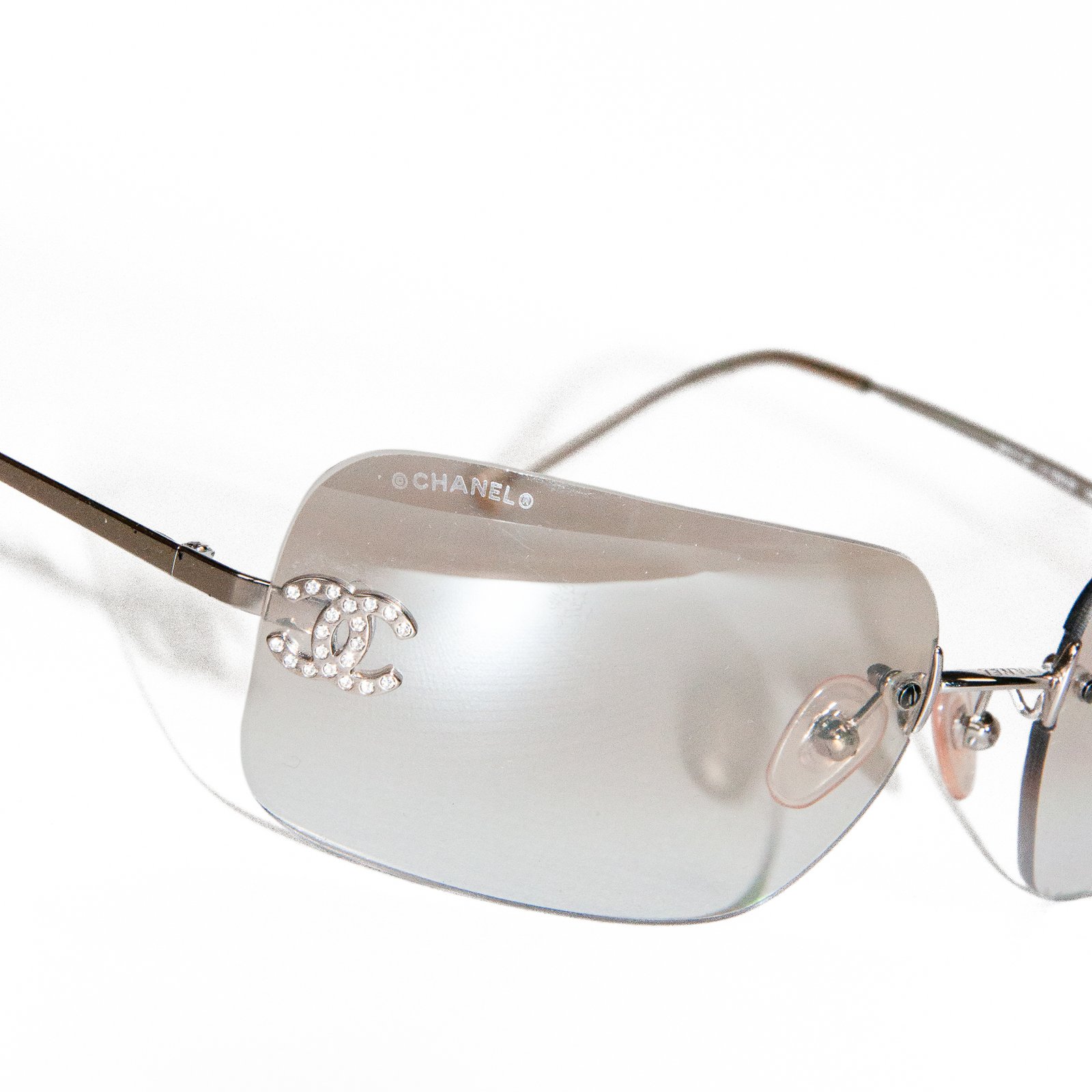 Chanel CC Crystal Rimless Sunglasses Brown † Ruder Than The Rest