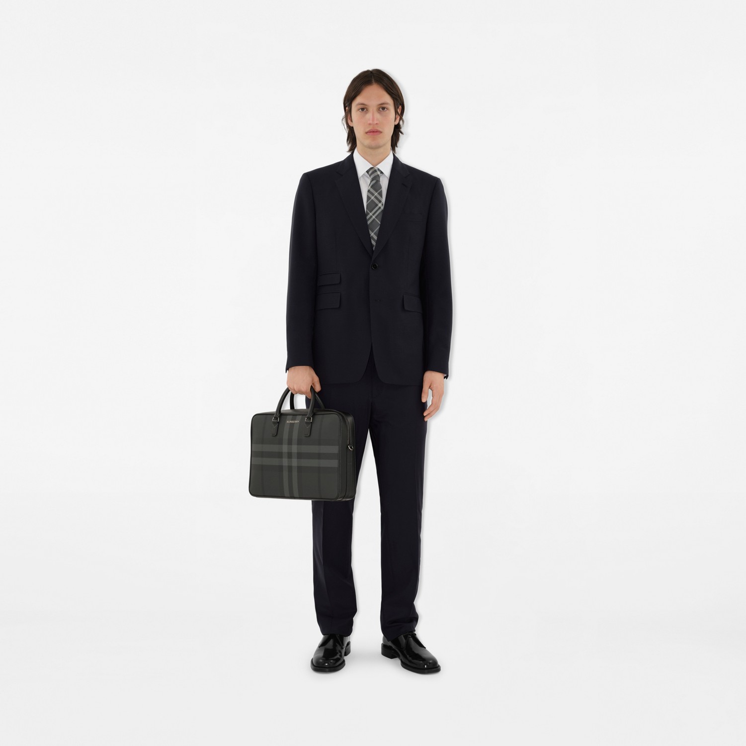 Ainsworth Briefcase in Charcoal grey - Men, Canvas | Burberry
