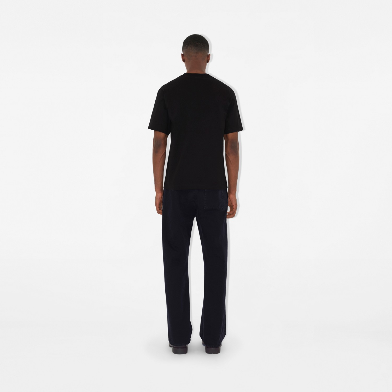 Cross Stitch EKD​ Cotton T-shirt in Black - Men | Burberry® Official