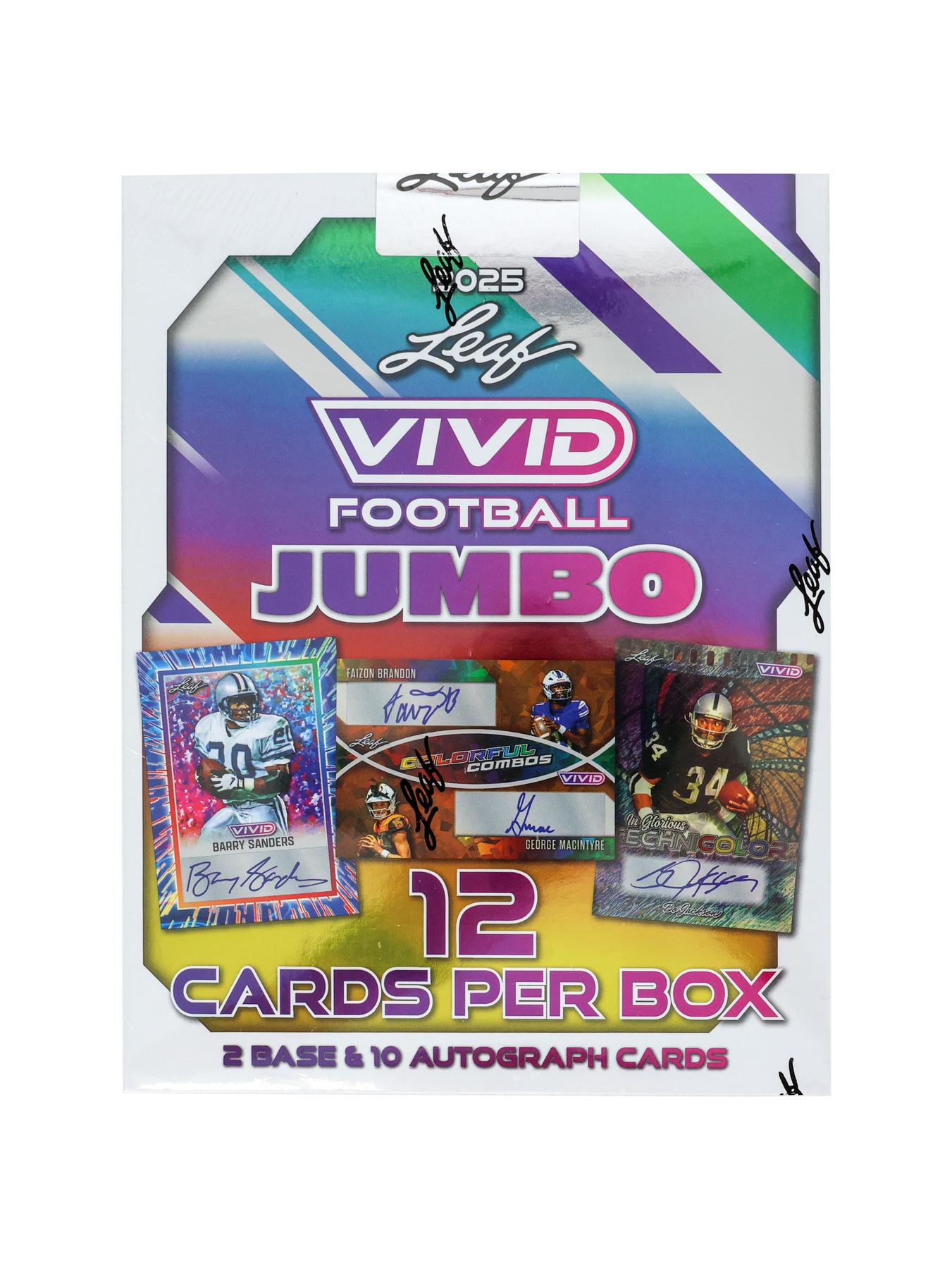 2025 Leaf Vivid Football Hobby Jumbo Box | DA Card World
