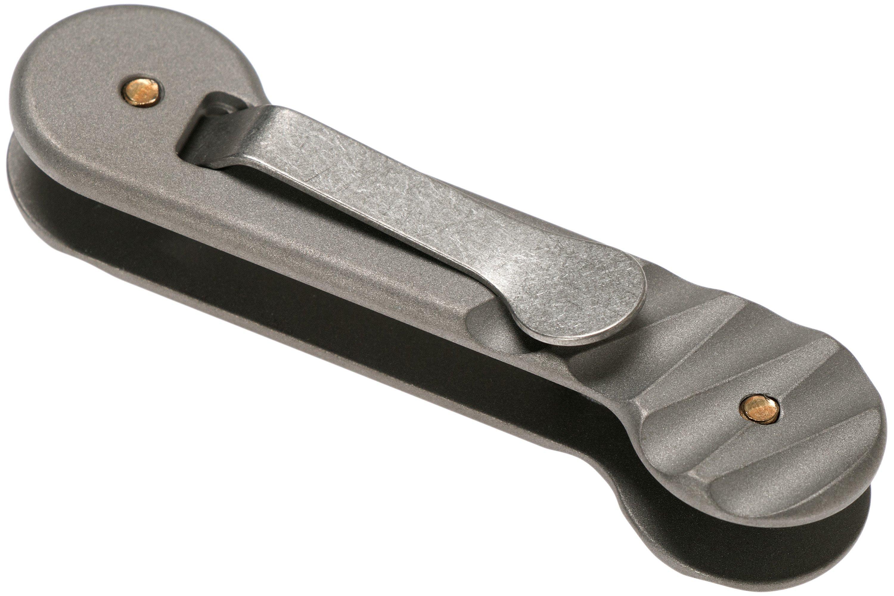 KeyBar Carved Sandblasted Titanium key organiser | Advantageously