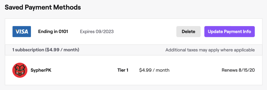 支払い情報の更新および購入履歴の確認方法について
