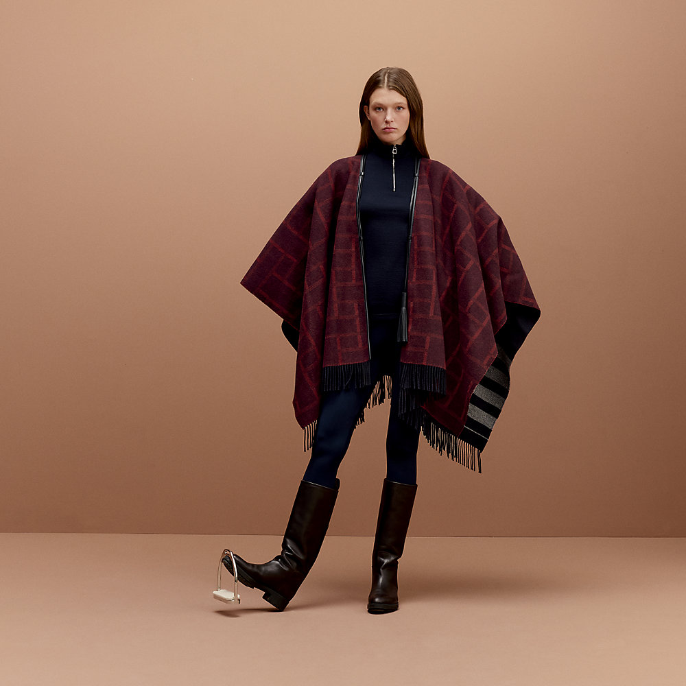 ポンチョ 《キャドリーユ》 - ブルー | Hermès - エルメス-公式サイト