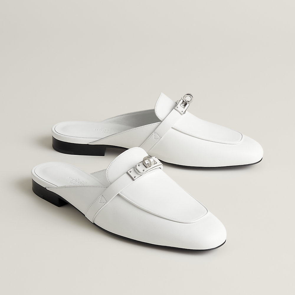 Oz mule - White | Hermès Finland