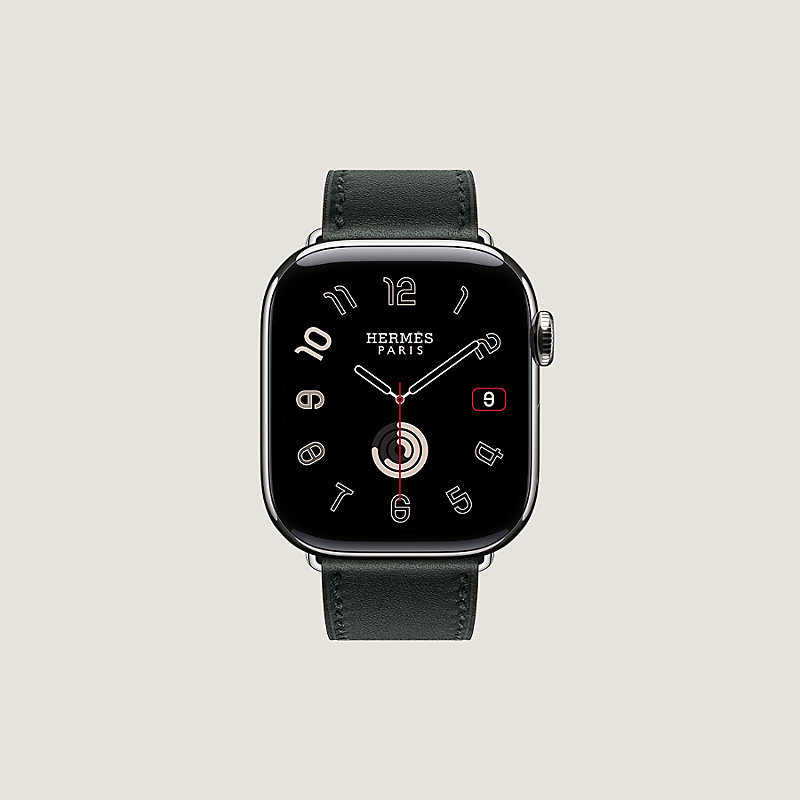 Band Apple Watch Hermès Single Tour 42 mm - Black | Hermès UAE