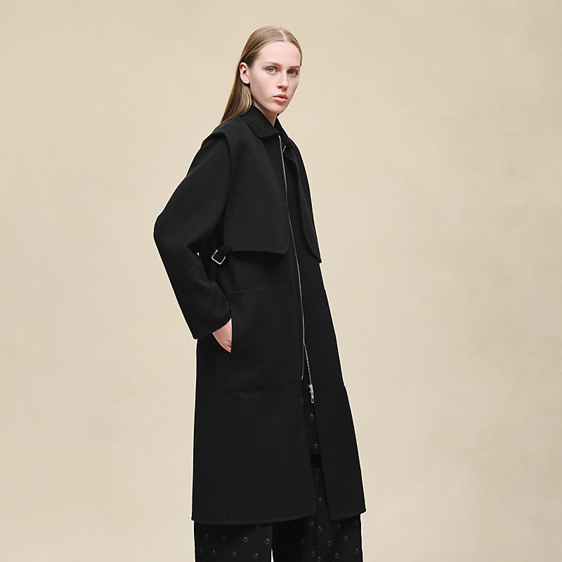 Long storm flap coat | Hermès Finland