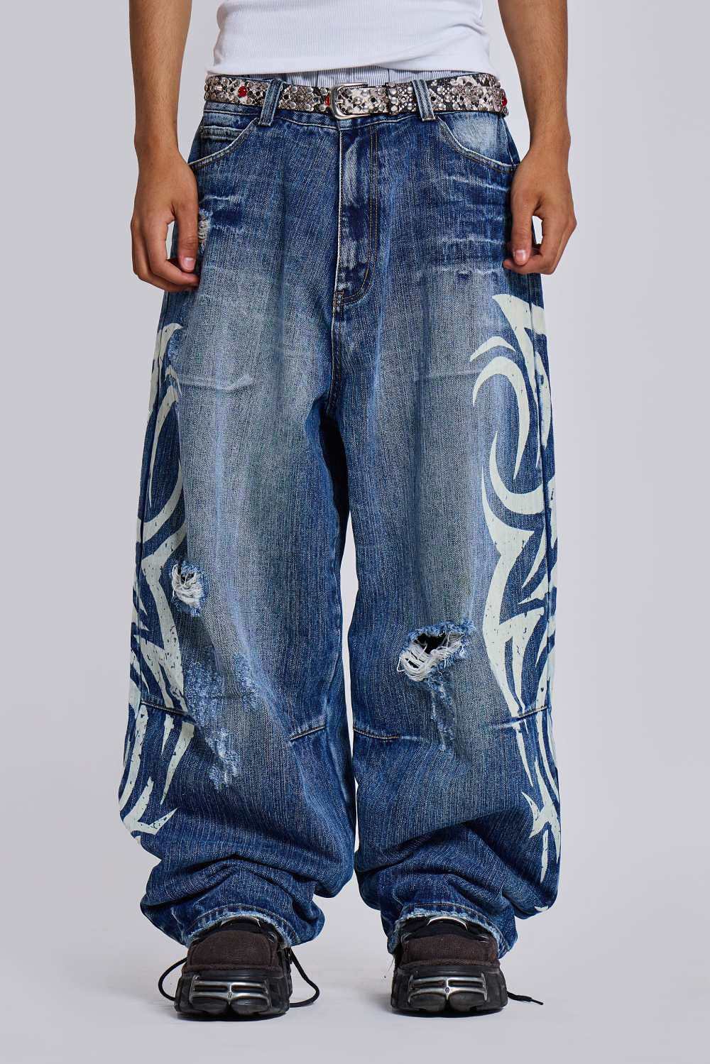 Shop Light Wash Blade XL Colossus Jeans | Jaded London | Clothing