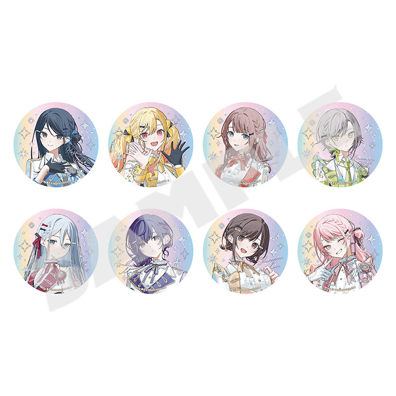 オーロラ箔押し缶バッジコレクション B（全8種）【単品