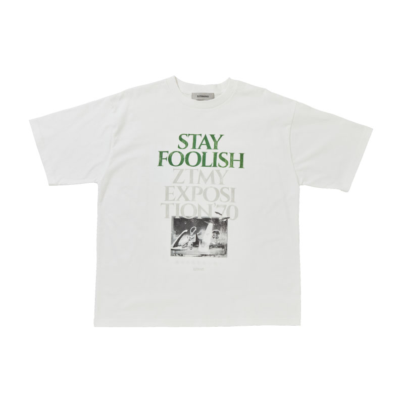 EXPO Vintageprint Tee (White) - ZUTOMAYO MART