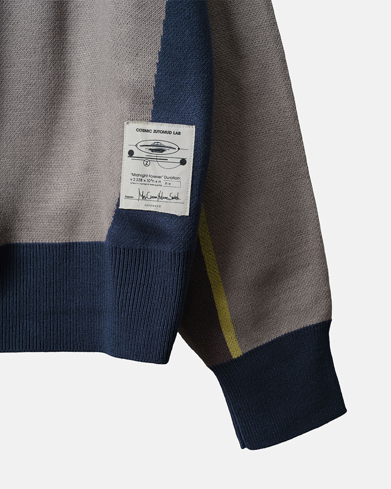 Full Zip Knit Jersey (Navy) - ZUTOMAYO MART