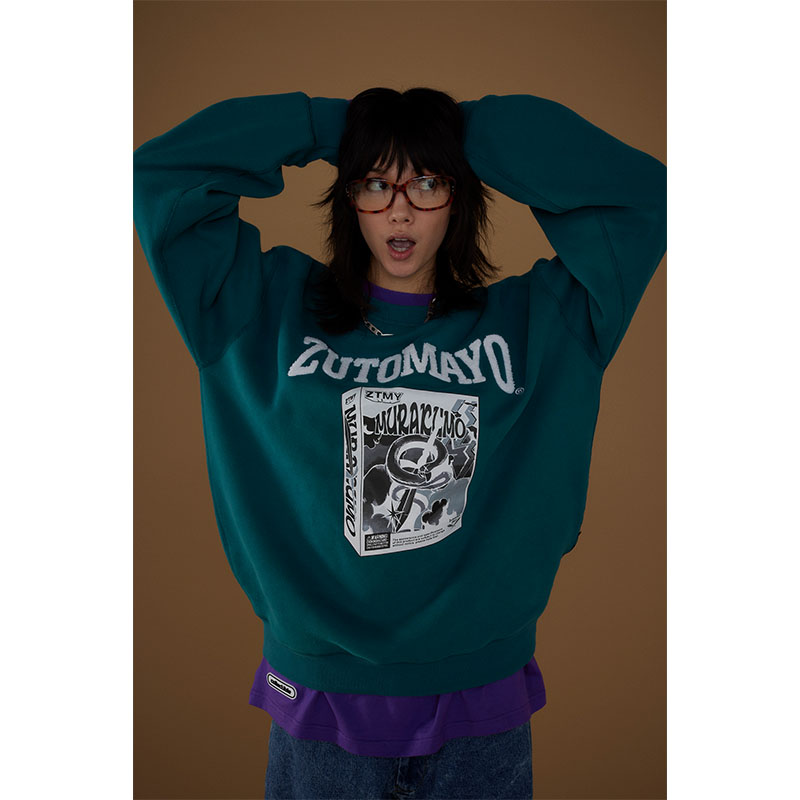 ZUTOMAYO MokoMoko Sweat C (Dark Green) - ZUTOMAYO MART