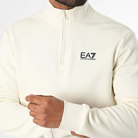 EA7 Emporio Armani - Sweat Top Zip Neck 8NPM35-PJVTZ Light beige