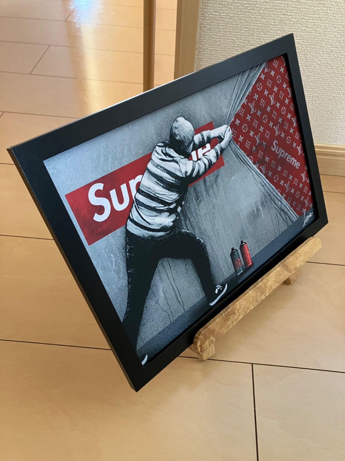 LOUIS VUITTON type☆A4額装済オマージュアートインテリアポスター#107