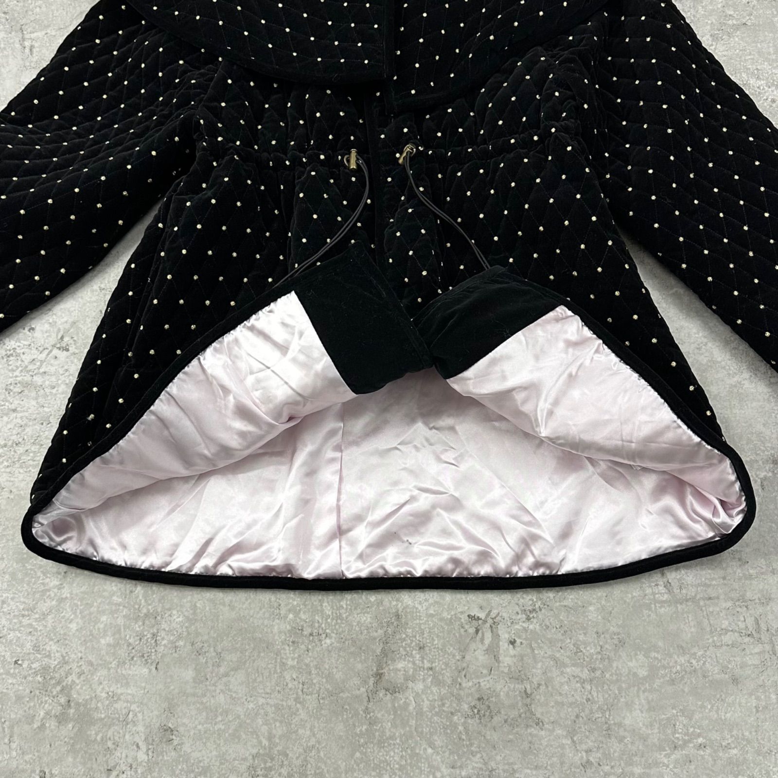 美品】bibiy ODETTE COAT ドット コート Aライン FREE ブラック