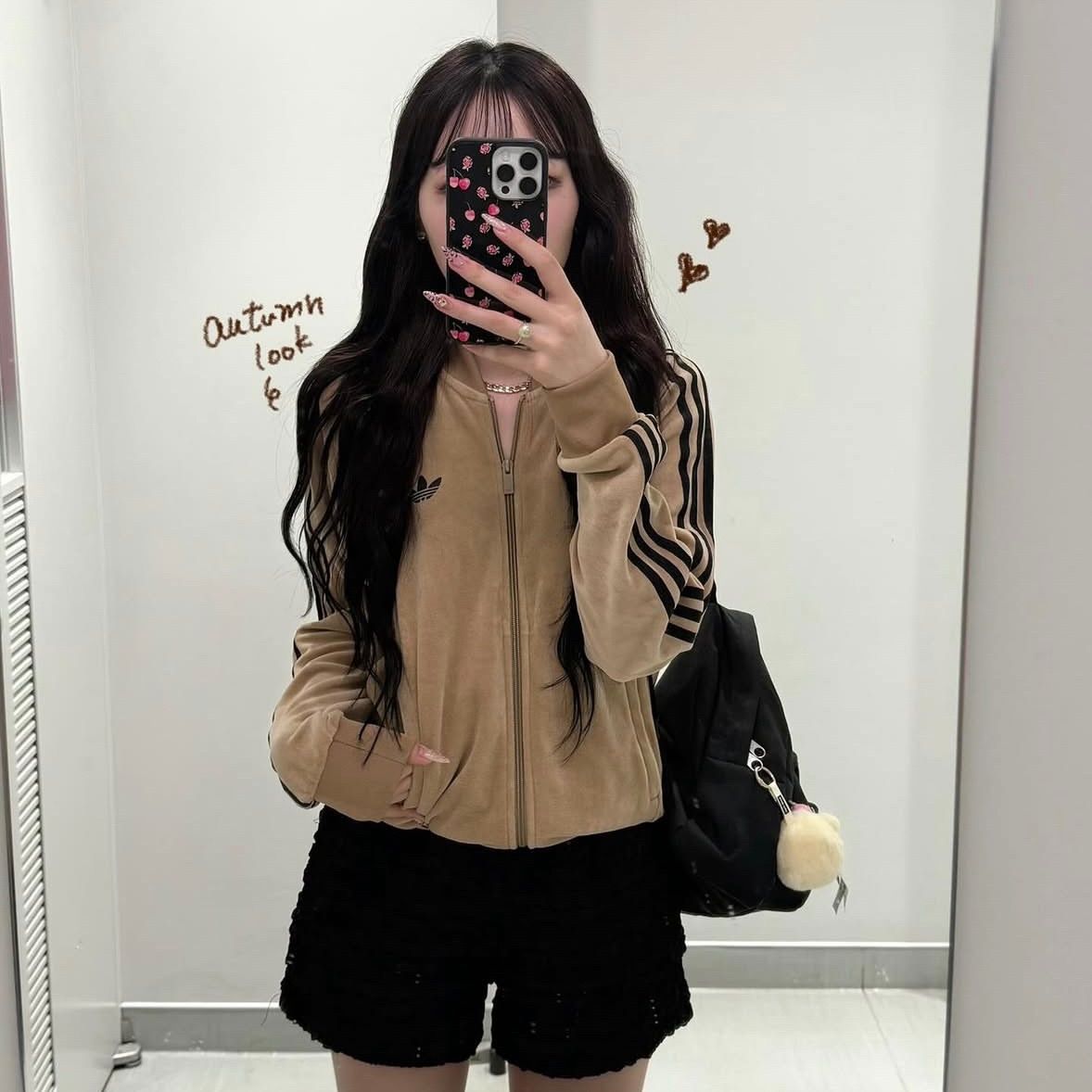 希少XS⭐️adidasアディカラー ブラウン ベロア トラックトップ michi