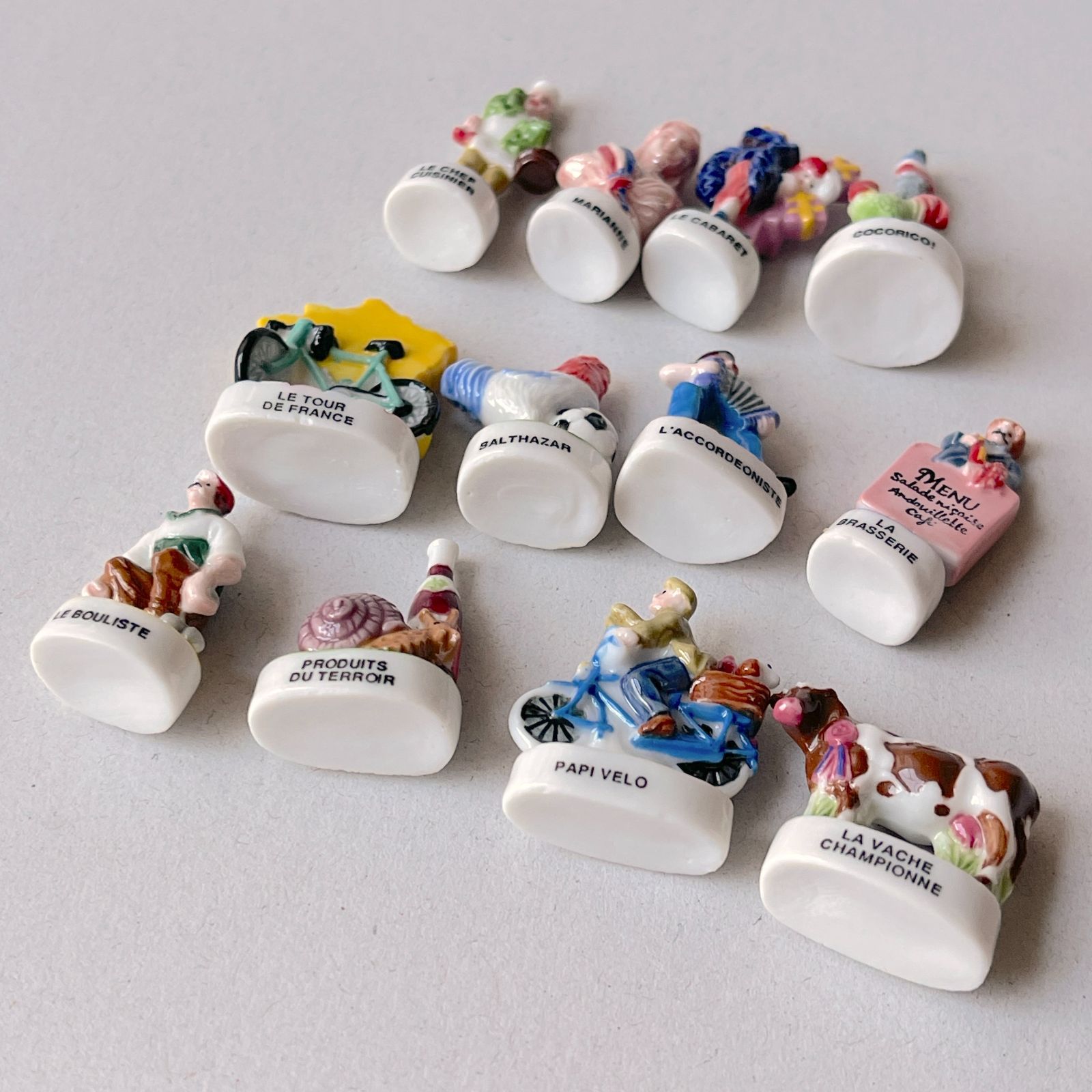 フェーヴ フランスの世界 12個 フランス フェーブ ミニチュア陶器 f